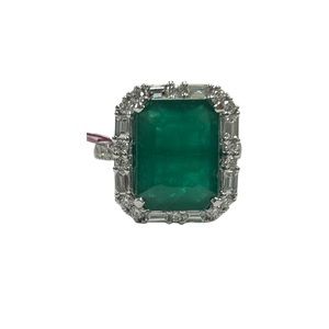 Authentic Pre-Owned 18WG 7.3 Ct Emerald Ring